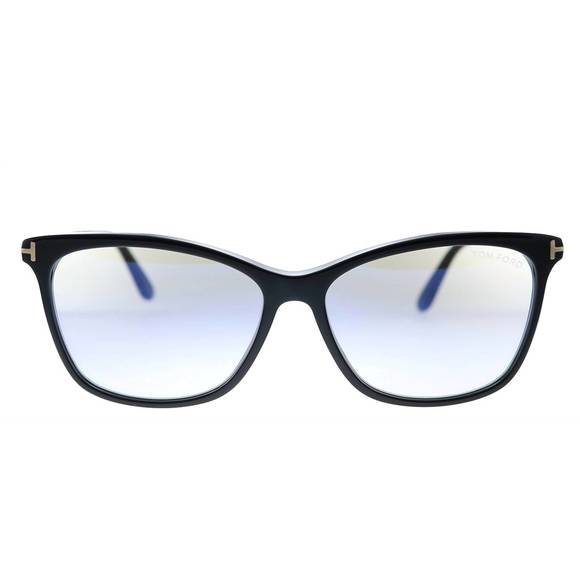 NEW TOM FORD SUNGLASSES square plastic sunglasses with blue block clear with pea